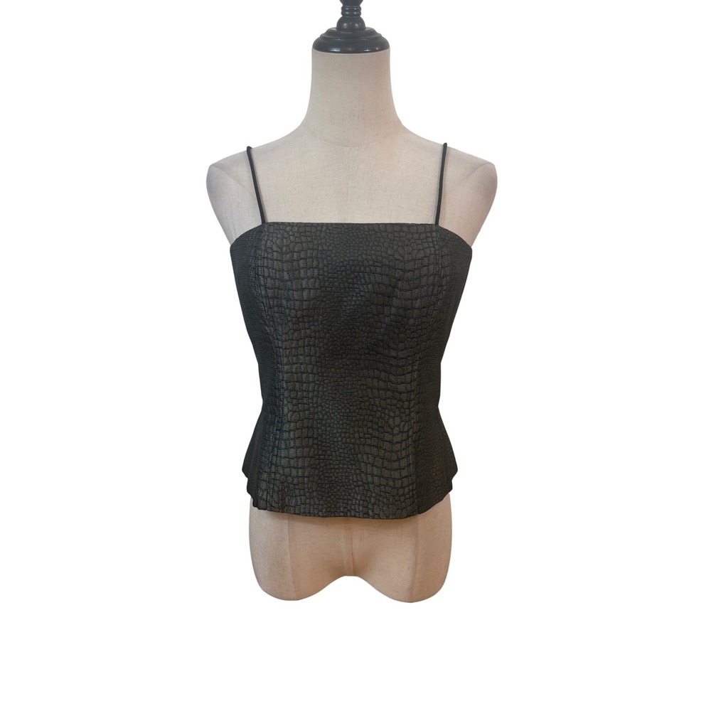 vtg 90s Bustier Top 4 Bronze Faux Snake Skin indy sleeze whimsigoth Going out